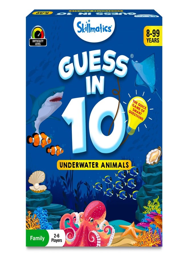 Skillmatics Guess in 10 Underwater Animals, Perfect for Boys, Girls, Kids, and Families Who Love Card Games, Toys, Board Games, Gifts for Ages 8, 9, 10 and Up - Image 1